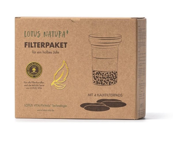 Lotus Vita Halbjahrespaket 3er für Filterkaraffen mit Kalkfilterpads