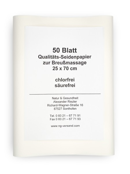 Seidenpapier Dorn Breuß Massage - 50 Blatt